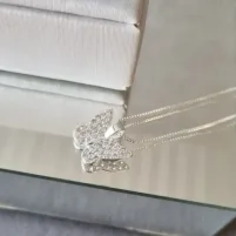 COLAR PRATA BORBOLETA CRAV	