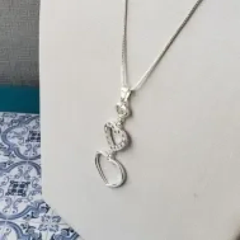 COLAR PRATA CORAÇÃO 3 V Z