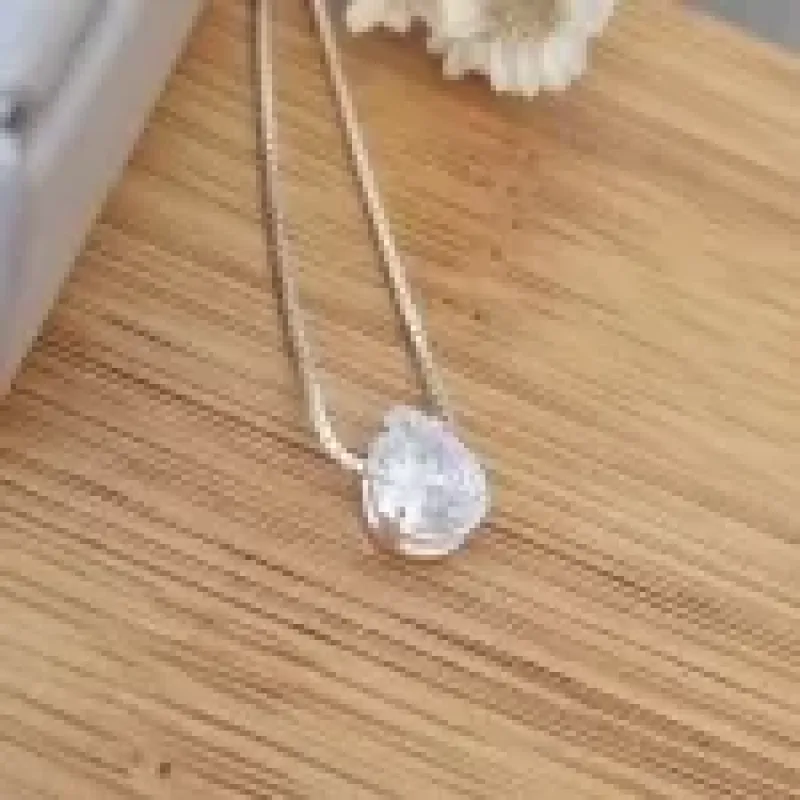 COLAR PRATA GOTINHA CRISTAL