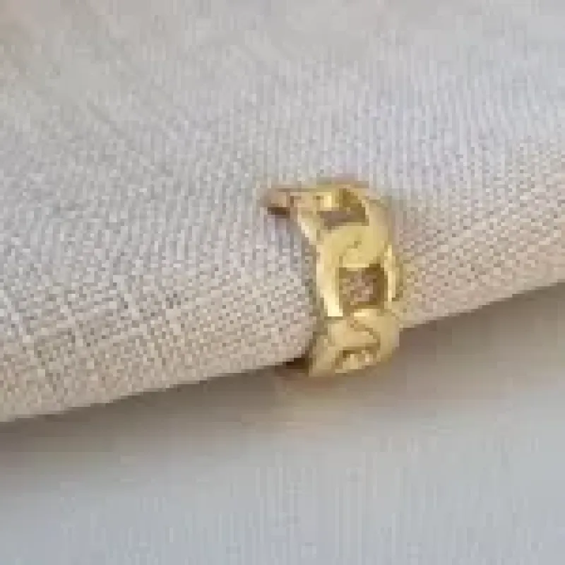 PIERCING FAKE OURO CORRENTE CHAPADA