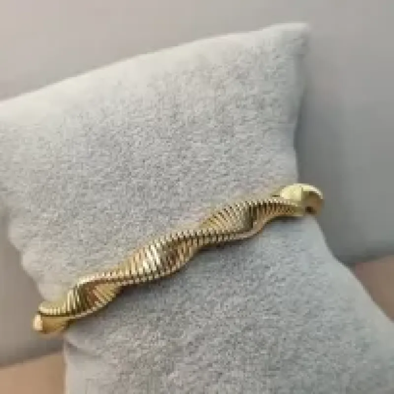 PULSEIRA BRACELETE  OURO ASPIRAL	