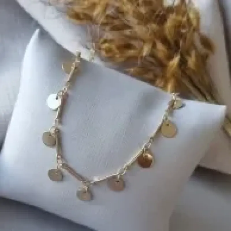 PULSEIRA OURO CIRCULOS PING