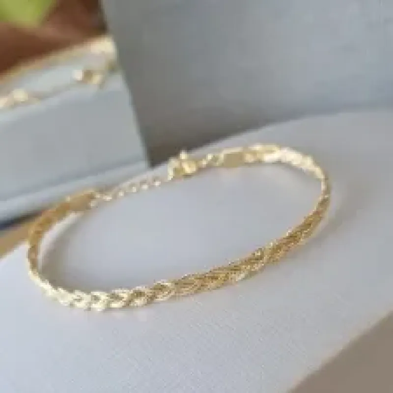 PULSEIRA OURO TRANÇADA	 