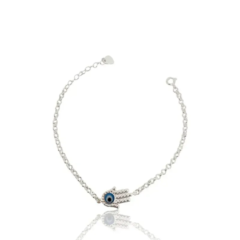 PULSEIRA PRATA HAMSÁ OLHO