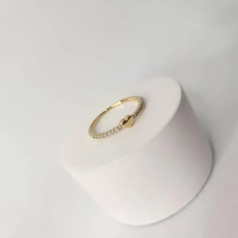 ANEL OURO CORAÇÃO ZIRCÔNIAS