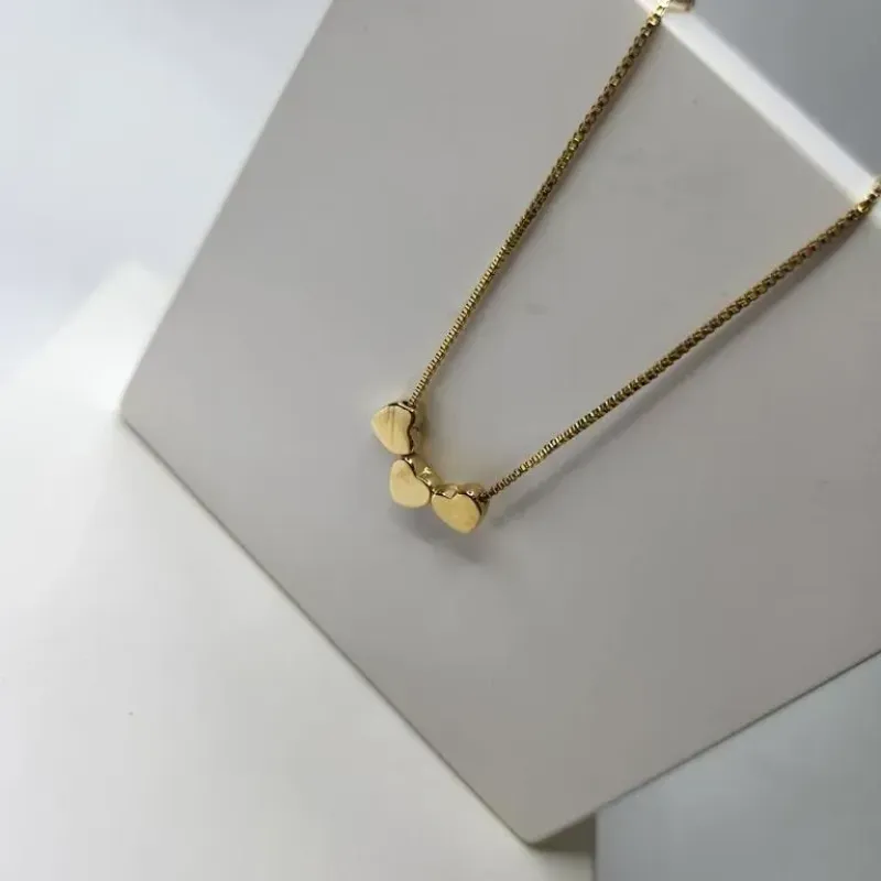 COLAR OURO 3 CORAÇÕES