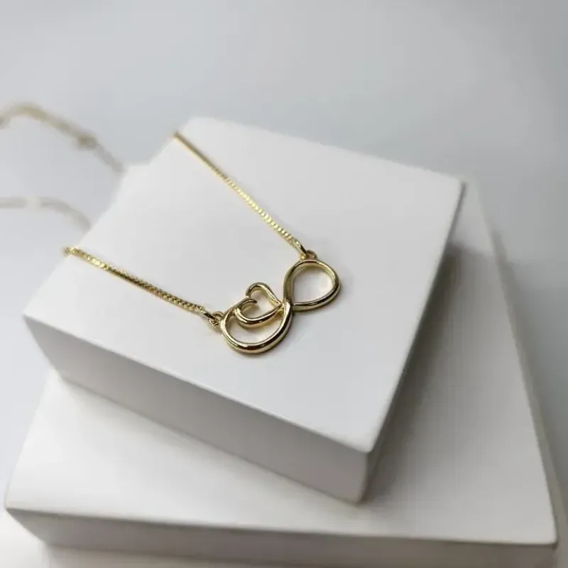 COLAR OURO INFINITO CORAÇÃO