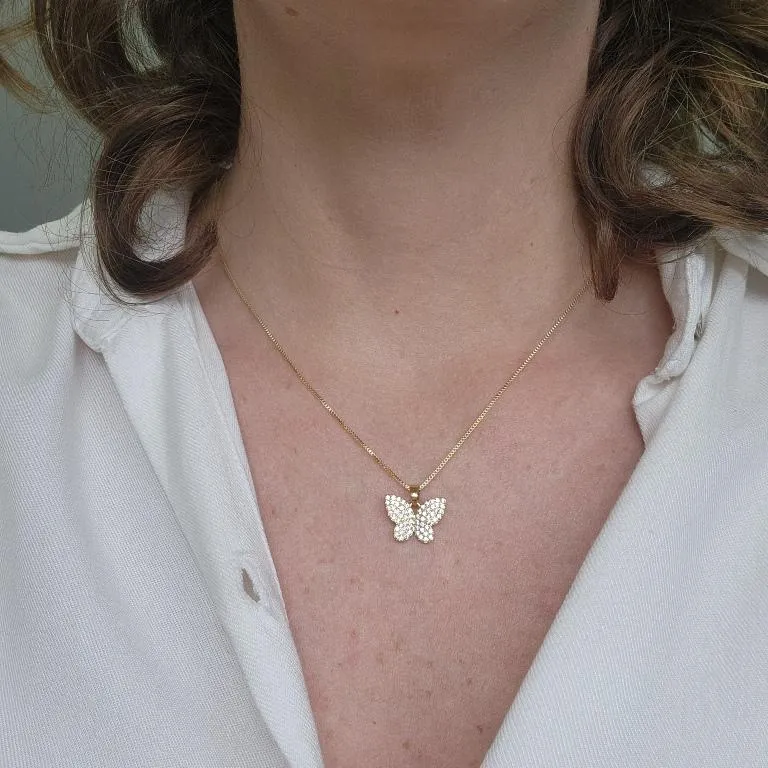 COLAR OURO BORBOLETA Z