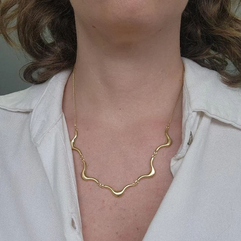 COLAR OURO ONDAS