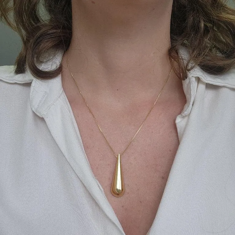 COLAR OURO GOTA LISA