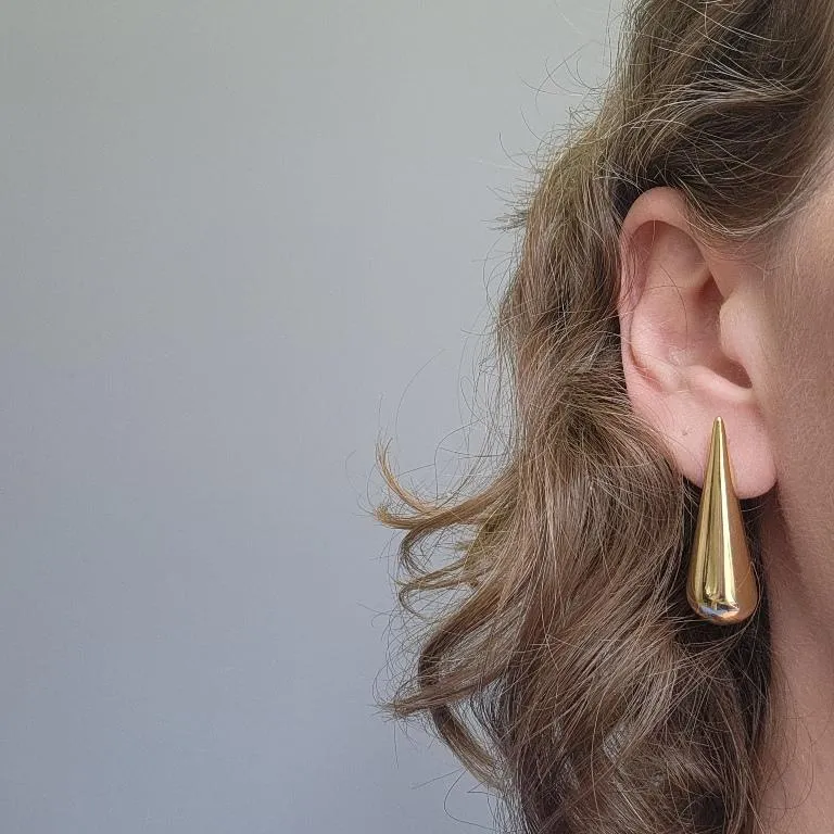 BRINCO OURO GOTA LISA M