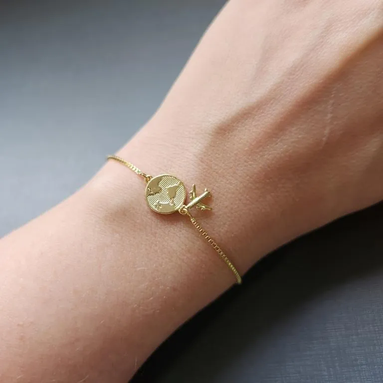 PULSEIRA OURO AMO VIAJAR
