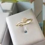 ANEL OURO BOLA ZIRC