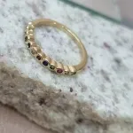 ANEL OURO BOLINHAS Z COLOR