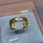 ANEL OURO CHAPADO TRIANG Z