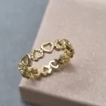 ANEL OURO CORAÇÕES VZ
