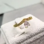 ANEL OURO GOTINHA CRISTAL