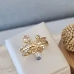 ANEL OURO PENDURICALHO CORAÇÃO
