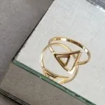 ANEL OURO TRIANGULO