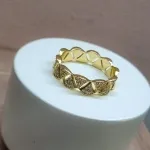 ANEL OURO TRIANGULOS Z	