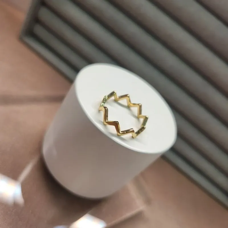 ANEL OURO ZIG ZAG