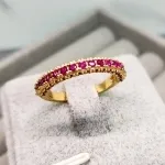 ANEL OURO ZIRC PINK