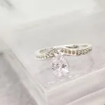 ANEL PRATA GOTINHA CRISTAL