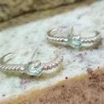 BRINCO EAR HOOK  PRATA ACQUA