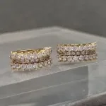 BRINCO OURO ARGOLA 3 FILAS Z	