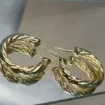 BRINCO OURO ARGOLA ASPIRAL	
