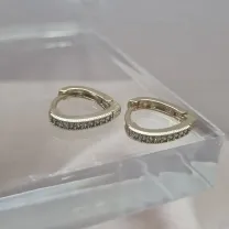 BRINCO OURO ARGOLA C ZIRCS M	