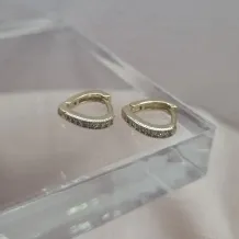 BRINCO OURO ARGOLA C ZIRCS P	