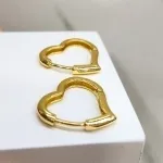 BRINCO OURO ARGOLA CORAÇÃO G	
