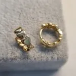 BRINCO OURO ARGOLA CORAÇÕES P	