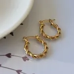 BRINCO OURO ARGOLA CROASSANT M