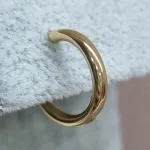 BRINCO OURO ARGOLA MINI TUBO	