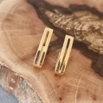 BRINCO OURO ARGOLA OVAL VAZADO