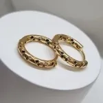 BRINCO OURO ARGOLA TUBO COLOR M	