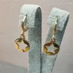 BRINCO OURO ARGOLINHA  ESTRELA VAZ	