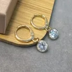 BRINCO OURO ARGOLINHA PONTO DE LUZ	