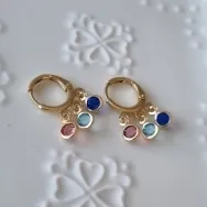 BRINCO OURO ARGOLINHA RAINBOW