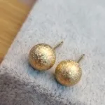 BRINCO OURO BOLA CRAQUELADA G