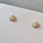 BRINCO OURO BOLA ZIRC M	