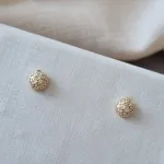 BRINCO OURO BOLA ZIRC P	