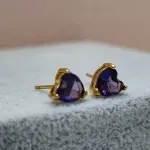 BRINCO OURO CORAÇÃO TANZANITA B