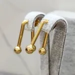 BRINCO OURO DOIS PINOS BOLA