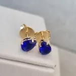 BRINCO OURO GOTINHA SAFIRA