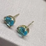 BRINCO OURO GOTINHA TURMALINA	