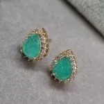 BRINCO OURO LUX GOTA ESMERALDA COLOMB FUSION	