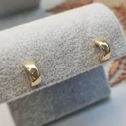 BRINCO OURO MEIA ARGOLA LISA	